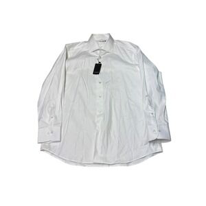NWT Zanetti Mens White Dress Shirt 17 32-33 Long Sleeve Button Down ZBLDS14824